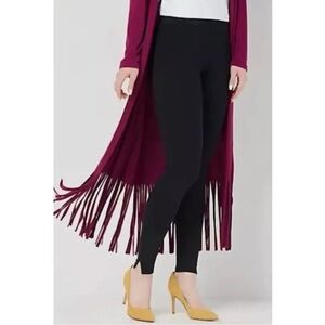 Spanx‎ Black Ponte Ankle Slit Hem Leggings Women’s Sz M